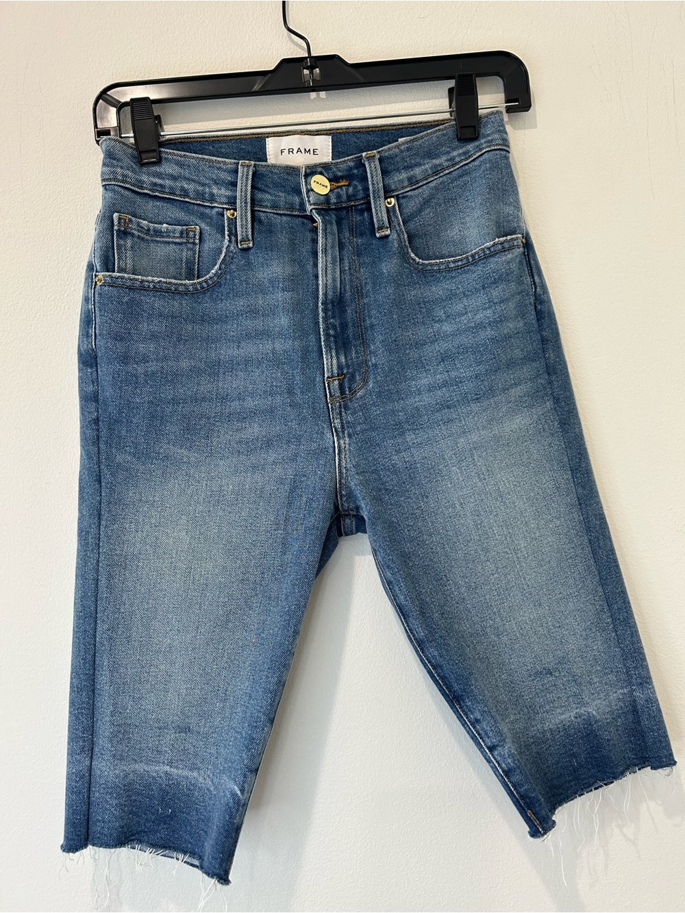 FRAME DENIM - Le Vintage Bermuda Shorts Light Wash Size 25